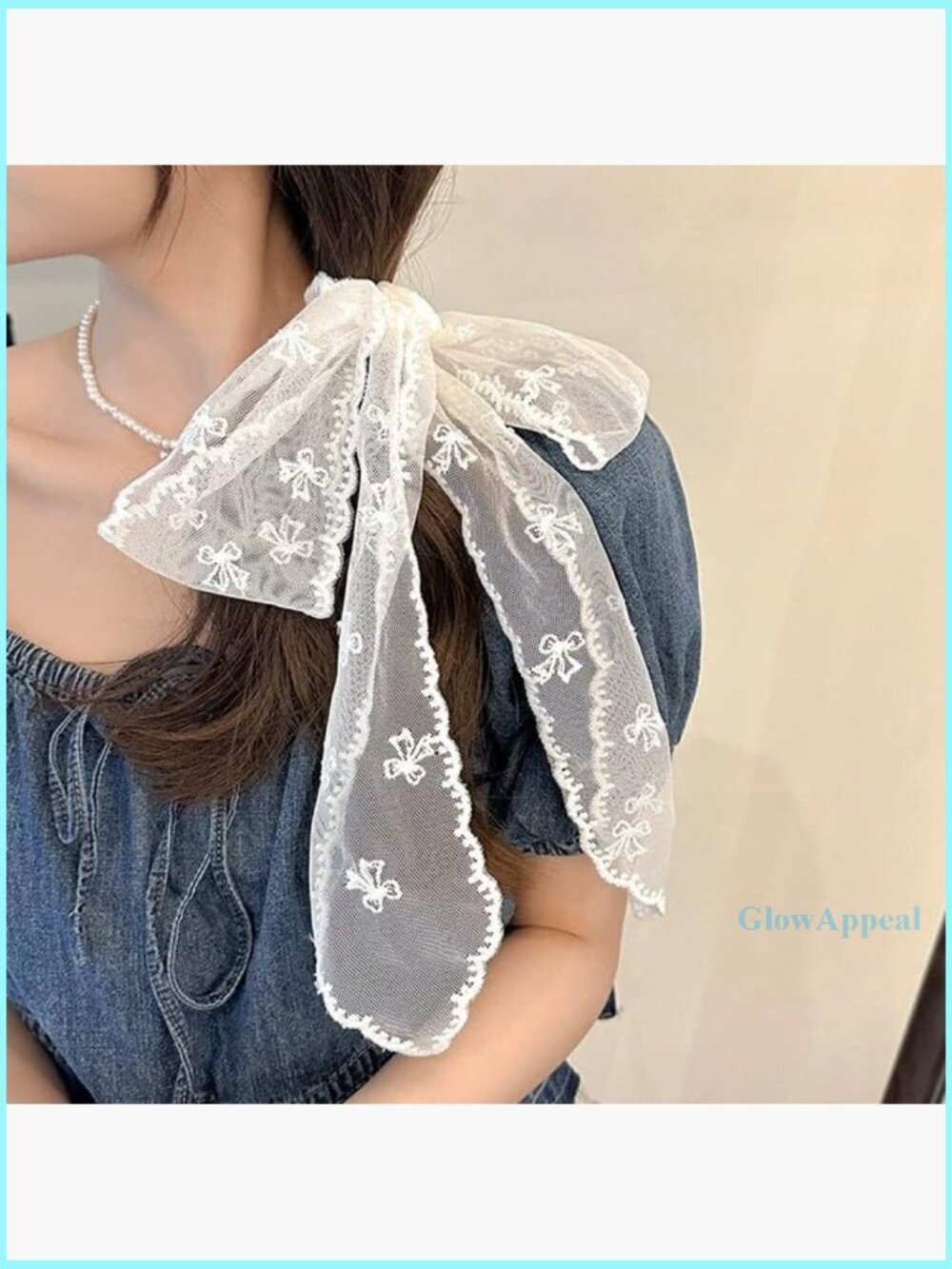 53 Inch Lace Head Scarf Hairband Ribbon Multi-Functional Accessory - Picture 2 of 7